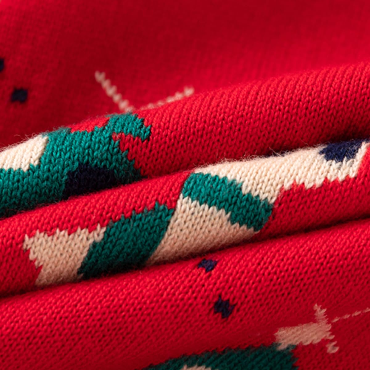 Fandecie Children's Christmas Jumper Cotton Crew Neck Christmas Elk Santa Sweater Girls Boys Sweatshirt Jumper 2-7 Years