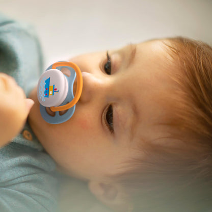 Philips Avent ultra air Schnuller - 4er Pack, BPA-freier, atmungsaktiver Schnuller für Babys von 6-18 Monaten, inklusive Transport- und Sterilisationsbox, Schildkröte/Wal (Modell SCF085/66) - Meloni2