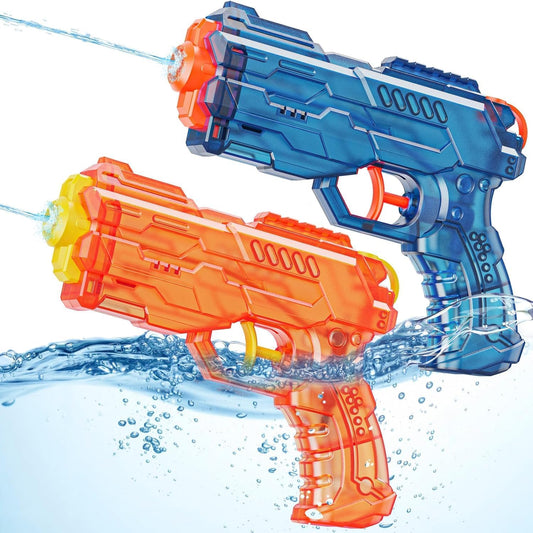 Wasserpistole Kinder 2 Stück Wasserspritzpistole Reichweite 10 Meter Wasserpistole Klein für Kinder Sommer Schwimmbad Pool Strand Wasserschlacht Wasserspritzpistole Spielzeug