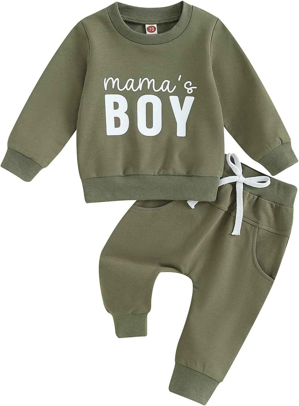 Baby Boys' Two-Piece Outfit, Long Sleeve Sweatshirt + Trousers, 2-Piece Set, Baby Clothing, 0-3 Years, Children's Outfit for Baby Boys