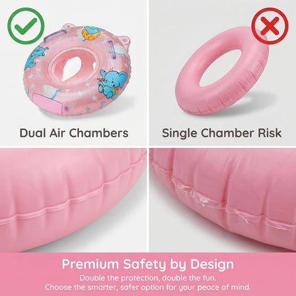 Baby Schwimmring, Baby Schwimmen Ring, Schwimmhilfe mit Schwimmsitz, Schwimmreifen für Kleinkind von 6 Monate bis 48 Monate, Schwimmlernhilfe für Mädchen und Jungs