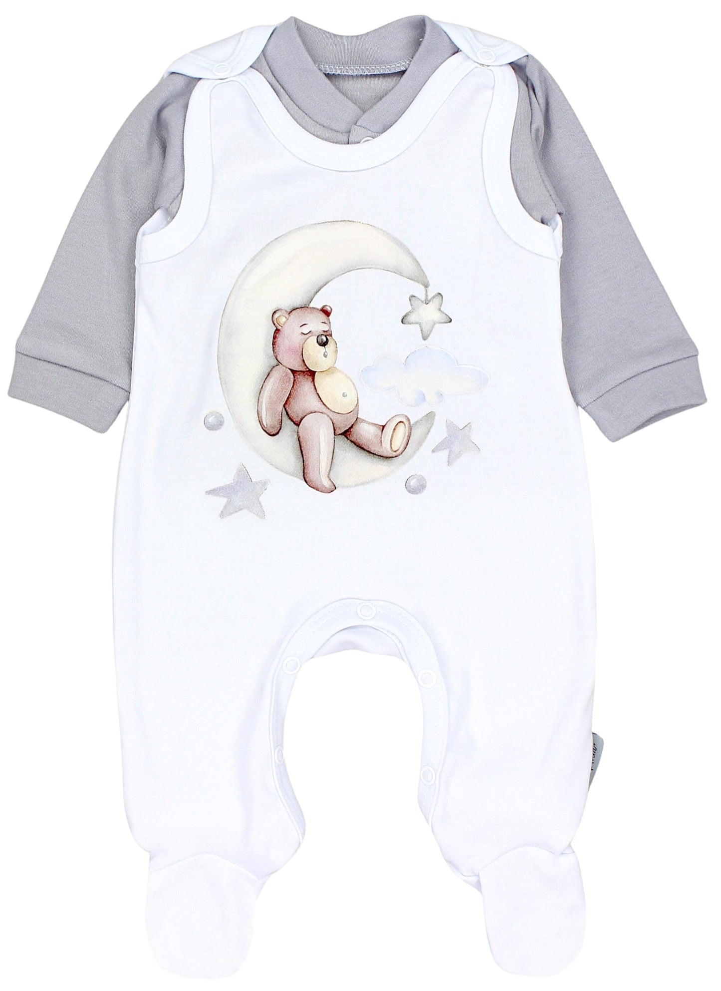 TupTam Baby Mädchen Jungen Strampler mit Langarmshirt Aufdruck Spruch 2 teilig