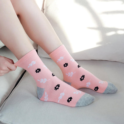 10 Paar Socken 35-38, Strümpfe Mädchen Baumwolle Lange Ringelsocken, Bunte Damensocken Baumwollsocken Mädchen mit Streifen Punkten