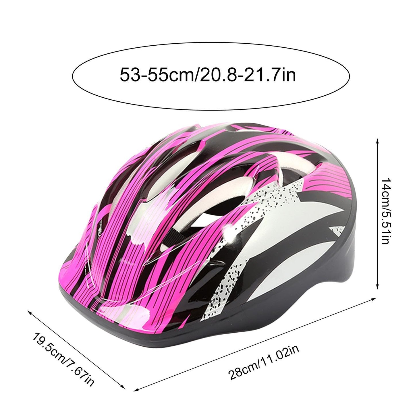 Kinderhelm, Fahrradhelm, Alter 3–13 Jahre, verstellbarer Fahrradhelm für Jungen, Mädchen und Kleinkinder, Kinder-Fahrradhelm und Polster-Set für Jungen und Mädchen, komplettes Sicherheitsset für