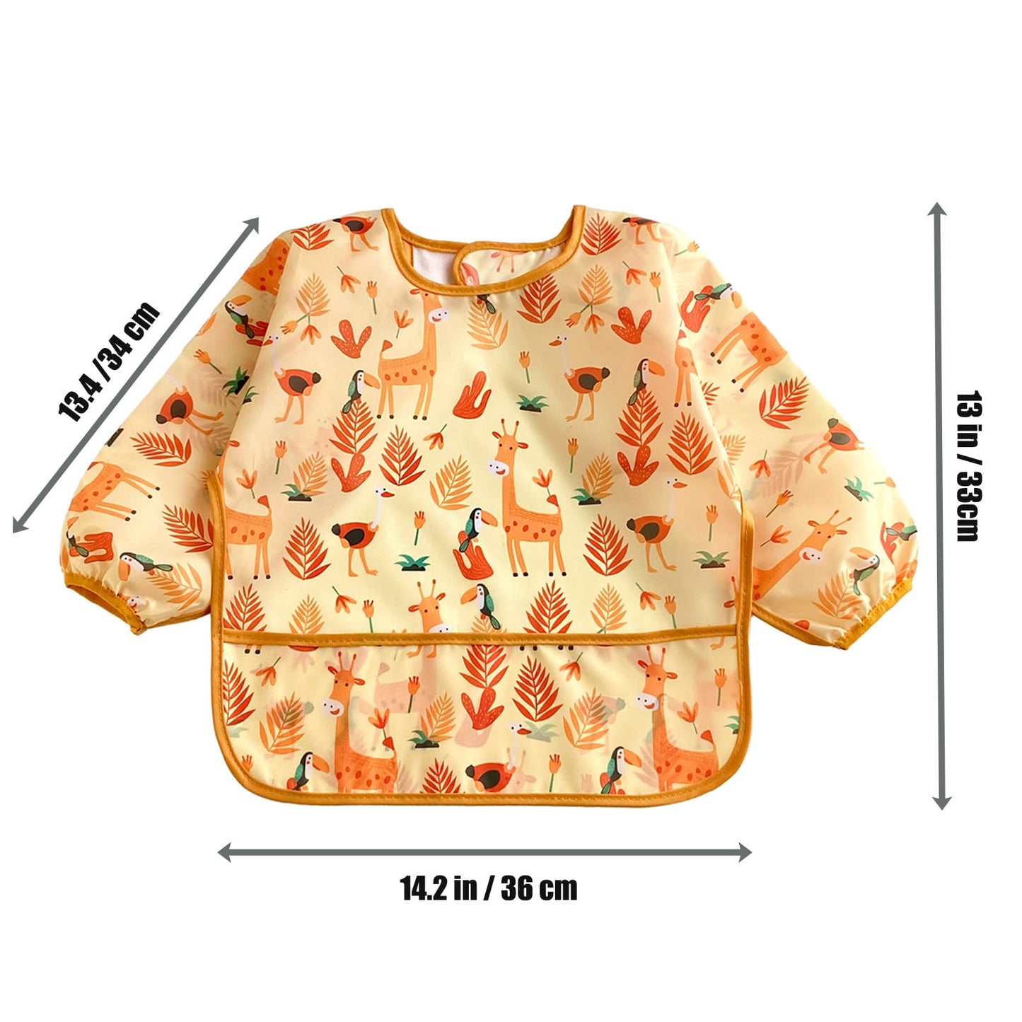 PandaEar (3er-Pack Langarm-Lätzchen| Wasserdichtes Vollarm-Lätzchen für Babys Kleinkind 6-36 Monate