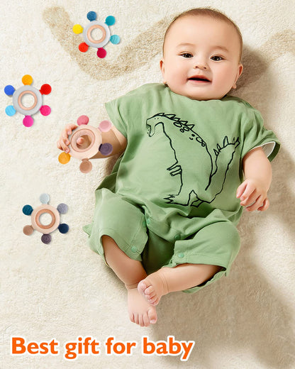 Beißring für Babys, Baby Zahnen Spielzeug aus Silikon, Ruder Greifling Beißspielzeug, BPA-frei Zahnen Nursing Zubehör für 3-6 6-12 Monate Kleinkinder, mädchen Junge Geschenk(Ruder B)