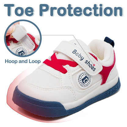 MASOCIO Babyschuhe für den ersten Schritt - Weiche flache Gummisohle, rutschfest, für Jungen und Mädchen, ideal für den Außenbereich