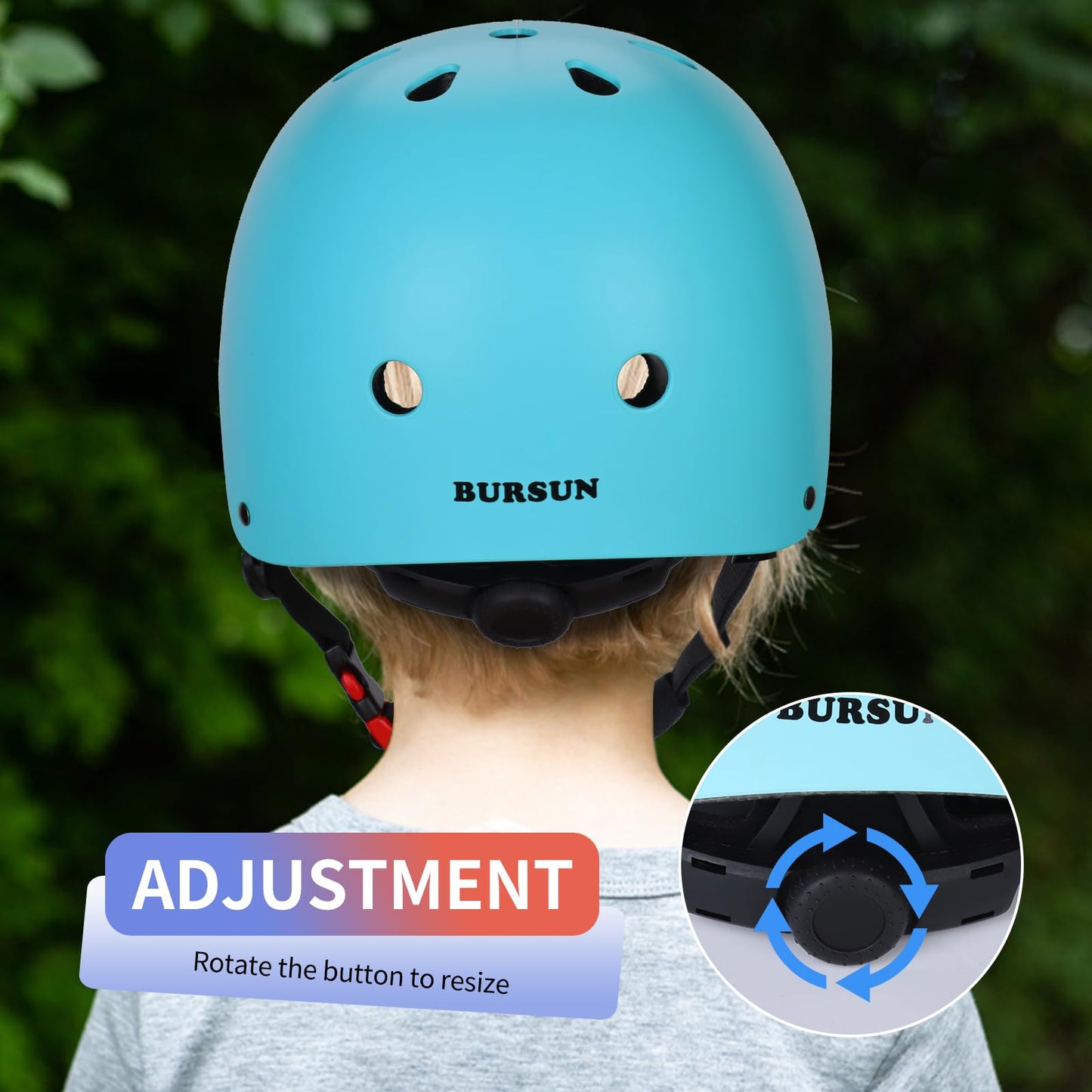 BURSUN Kinder Fahrradhelm Kinderhelm Skaterhelm für Alter 2-16 Jahre Jungen Mädchen, Kinderhelm für Fahrrad Roller Skateboard Scooter Roller Skating