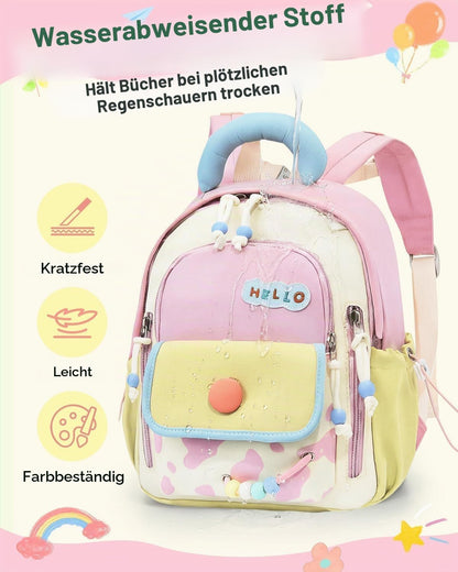 PROTAURI Kindergartenrucksack Mädchen 2-5 Jahre 8L 3D Eis, Dunkelrosa | mit Brustgurt wasserabweisend leicht atmungsaktiv ergonomisch Macaron-Farben