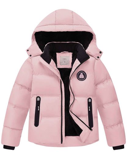 Winter Jacket Boys Girls Kids Jacket Warm Lined Puffer Jackets Children's Jackets Winter with Removable Hood Hiking Jacket