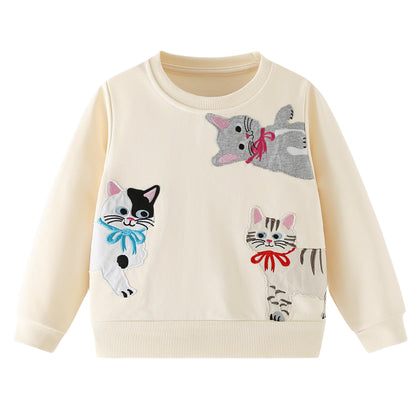 Sweatshirt Mädchen Pullover Kinder Mädchen Baumwolle Langarm Shirt Einhorn Bunny Warm Tops 2-8 Jahre Größe 92 98 104 110 116 122 128