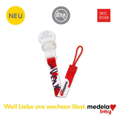 Medela Baby Schnullerkette mit Clip – Passend für fast alle Schnuller – 1 Stück