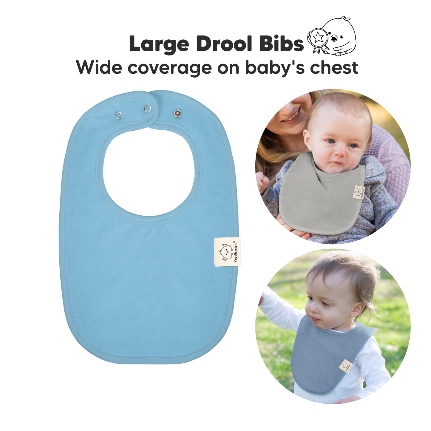 Baby Bibs for Boys &amp; Girls - 8-Pack Organic Cotton Teething Bibs - Baby Bibs for Girls &amp; Boys - Large Bibs for Infants, Toddlers (Wilderness) 