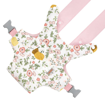 GAGAKU Puppentrage ab 3 Jahre Bauchtrage Babypuppen Zubehör Schultergurte Babytrage Puppe Kleinkind Puppentragetasche Stofftiertrage Kuscheltierträger - Rose - Kaninchengarten