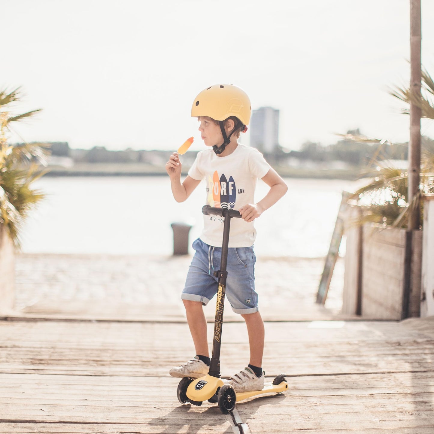 Scoot and Ride Baby Helmet with Adjustable Straps - Matte Finish - Small and Medium - Includes LED Safety Light and Soft Fleece Padding for Extra Protection