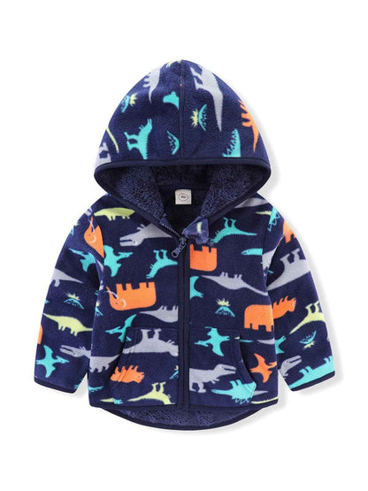 LUVCES Baby Jacket Boys Unisex Toddler Girls Kids Warm Fleece Jacket Full Zip Pullover Outerwear Sweatshirt