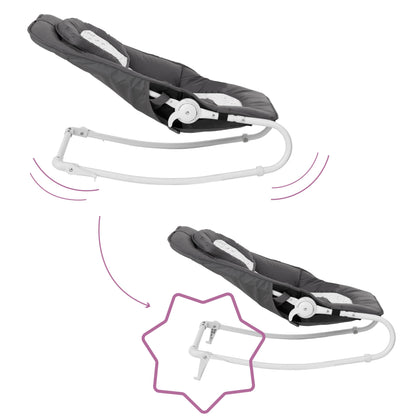 Badabulle Lichen foldable baby bouncer - Adjustable backrest - 3-point safety belt - Removable play arch 