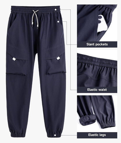 YOUNGSOUL Cargohose Jungen Wasserdicht Kinder Wanderhose Outdoor Jungs Cargo Hose mit Gummizug