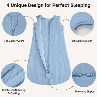 Unnivoll Baby Winter Sleeping Bag, 2.5 Tog, Baby Sleeping Bag, 0-6 Months, Cotton Baby Sleeping Bag, Newborn Winter Sleeping Bag, Baby, Warm and Soft, 67 cm, for Boys and Girls, Green