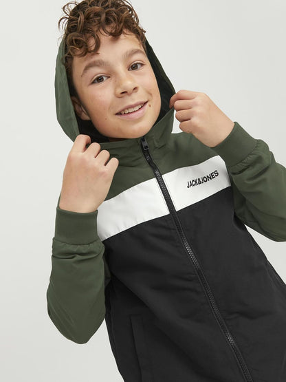 JACK &amp; JONES Jjerush Blocking Hood Bomber Sn Jr Boys Jacket 