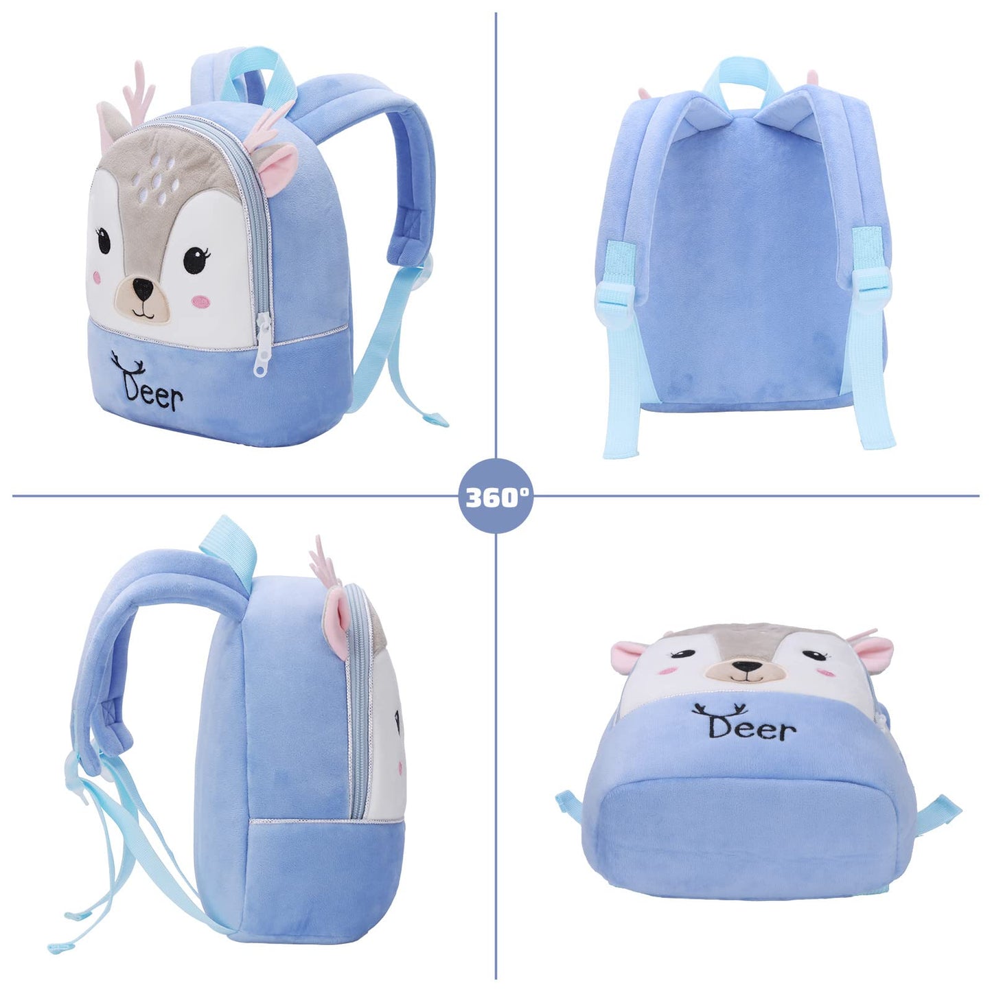Kinderrucksack Kinder Mini Schulrucksack Tiere Kindergartentasche fur Jungen Madchen Kleinkind (Rosa Kuh)