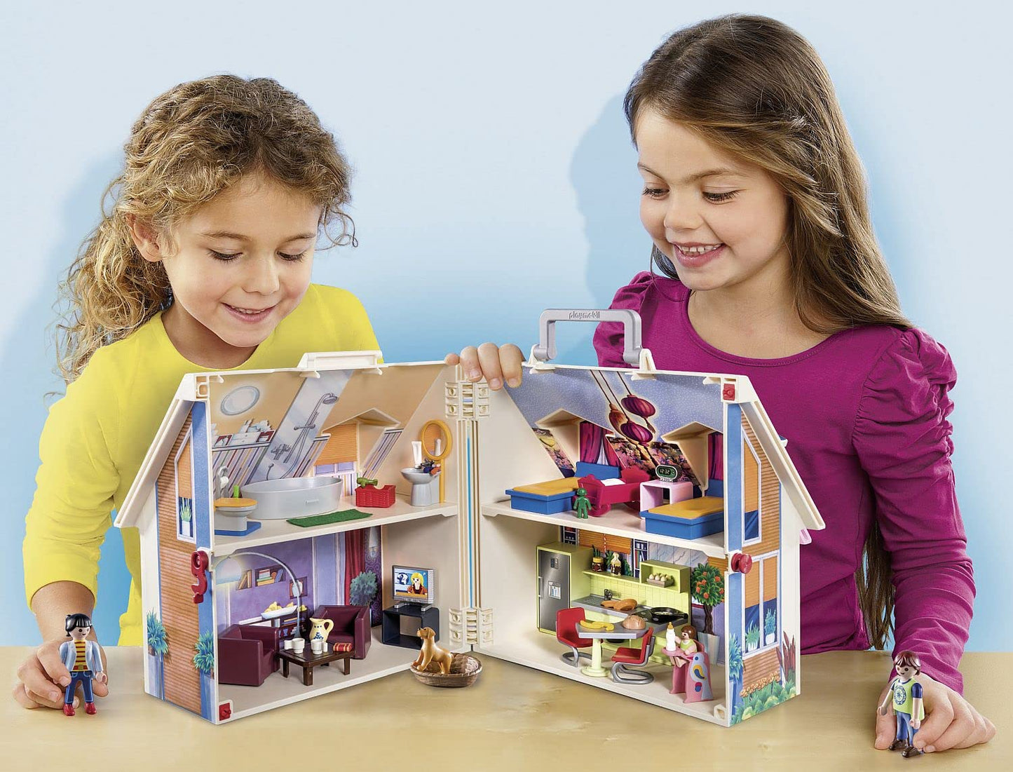 PLAYMOBIL | Dollhouse |Spielzeug für Kinder ab 4 Jahren | Mitnehm-Puppenhaus mit Griff | 70985