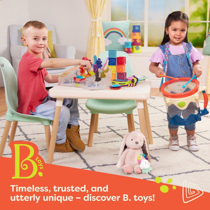 B. toys Kuscheltier Hase – Superweich mit langen Ohren – Plüschtier pfirsichfarben, Baby und Kinder Spielzeug für Mädchen und Jungen ab 0 Monate, Hellrosa