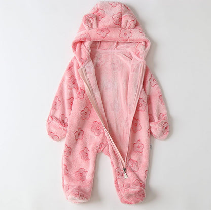 Baby-Overall für Mädchen, Jungen, Winter, Schneeanzug, 1-12 Monate, Fleecemantel, Jumpsuit, Pilot, Baby, Jungen, Mädchen