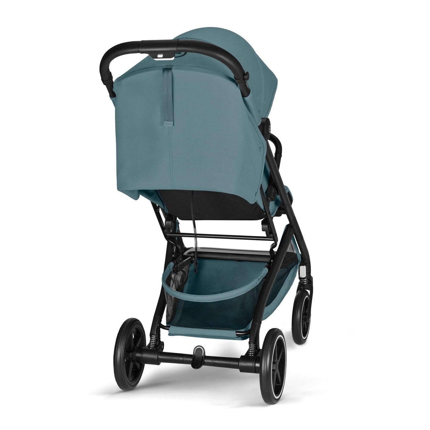 Cybex Gold Kinderwagen Beezy mit One-Pull Harness, Ab Geburt bis ca. 4 Jahre (max. 22 kg), Kompakt und ergonomisch, Magic Black (Schwarz mit schwarzem Rahmen)