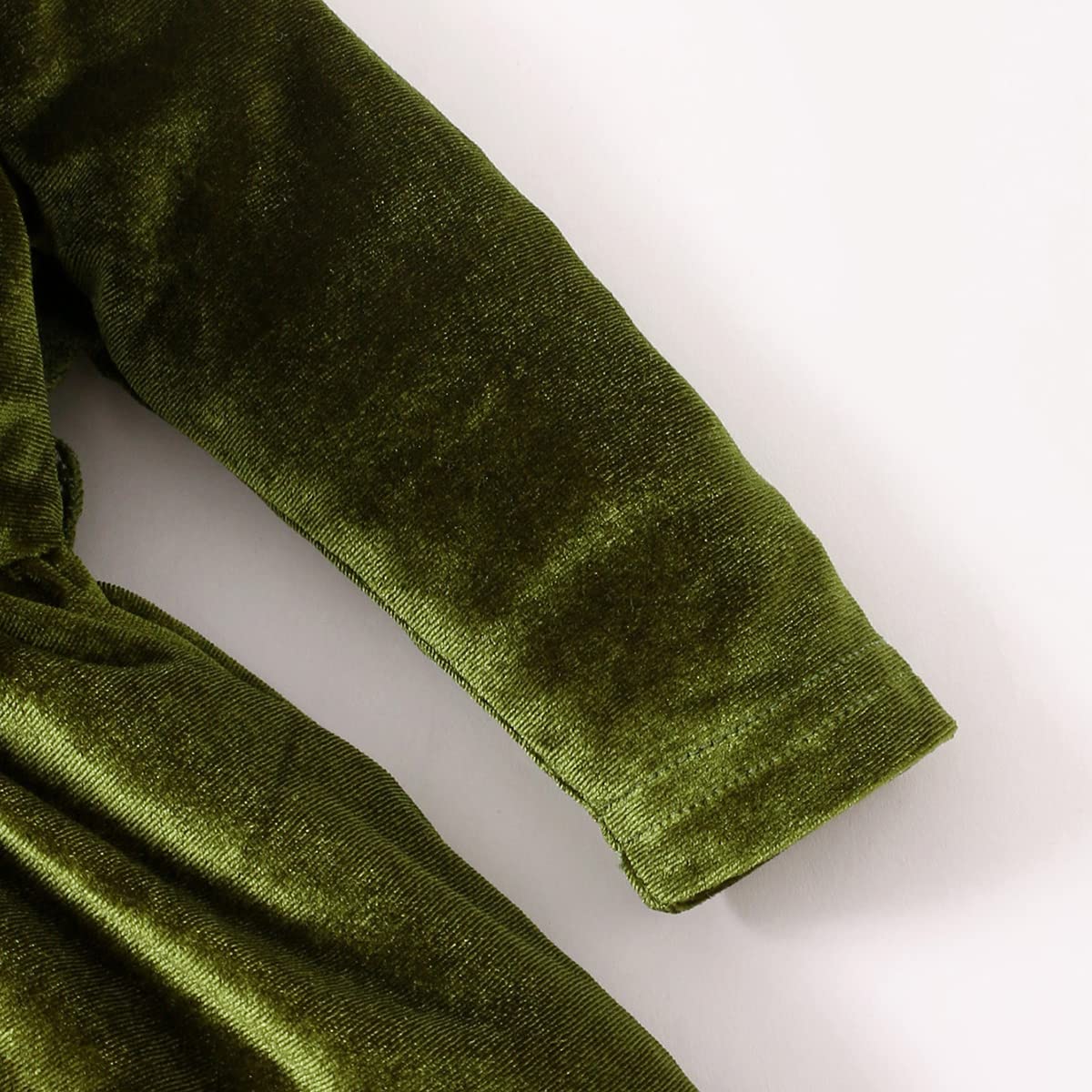 Baby Dress Girls Long Sleeve Lace A Line Princess Velvet Dress + Headband Wedding Festive Autumn Winter Clothing