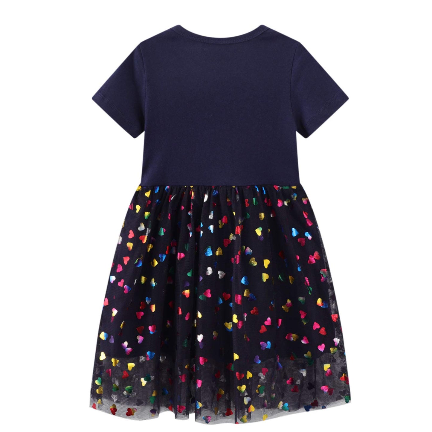 Baogaier Kleid Mädchen Pailletten Tüll Kleider Baumwolle Sommerkleid Sommer Frühling T-Shirt Tüllkleid Kinderkleid Gr. 92-122