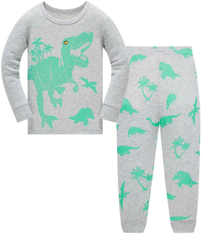 Boys Pyjamas Dinosaur Children's Sleepwear Long Sleeve Cotton Winter Christmas Pyjama Set Size 92-152, 1-12 Years