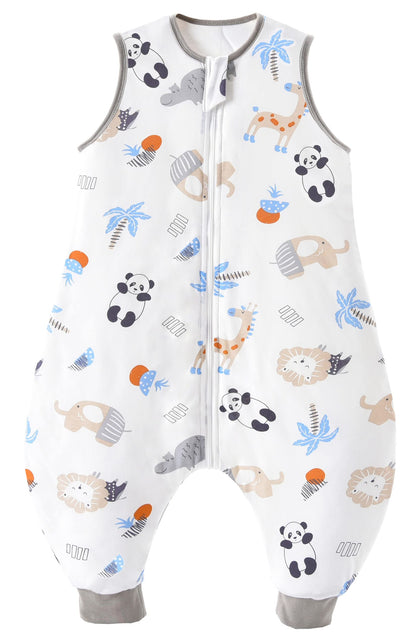 Chilsuessy Baby Sleeping Bag with Legs, 2.5 Tog All-Season Sleeping Bag (CPC Certification) for Infants, Children, Dinosaur Park, 80 cm, Baby Height 90–100 cm