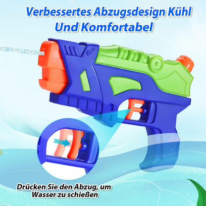 (4-Pack) Wasserpistolen für Kinder, Wasserpistolen Spritzpistolen für Schwimmbad im Freien, Beste Sommer Wasser Kampf Spielzeug Geschenke für Jungen Mädchen, Training Spielzeug für Haustiere