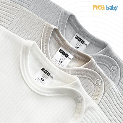 MEA BABY Unisex Baby Wrap Shirt Wrap Jacket Long Sleeve 100% Cotton Pack of 5 Wrap Shirt for Girls Wrap Shirt for Boys