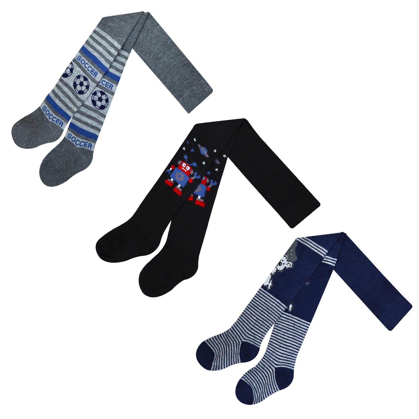 MRCC Pack of 6 boys children's knitted tights baby tights fine knitted cotton 12999