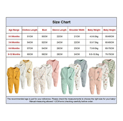 amropi Baby Mädchen Schlafstrampler 3er Pack Jungen Pyjamas Baumwolle Overalls Strampler für 0-12 Monate