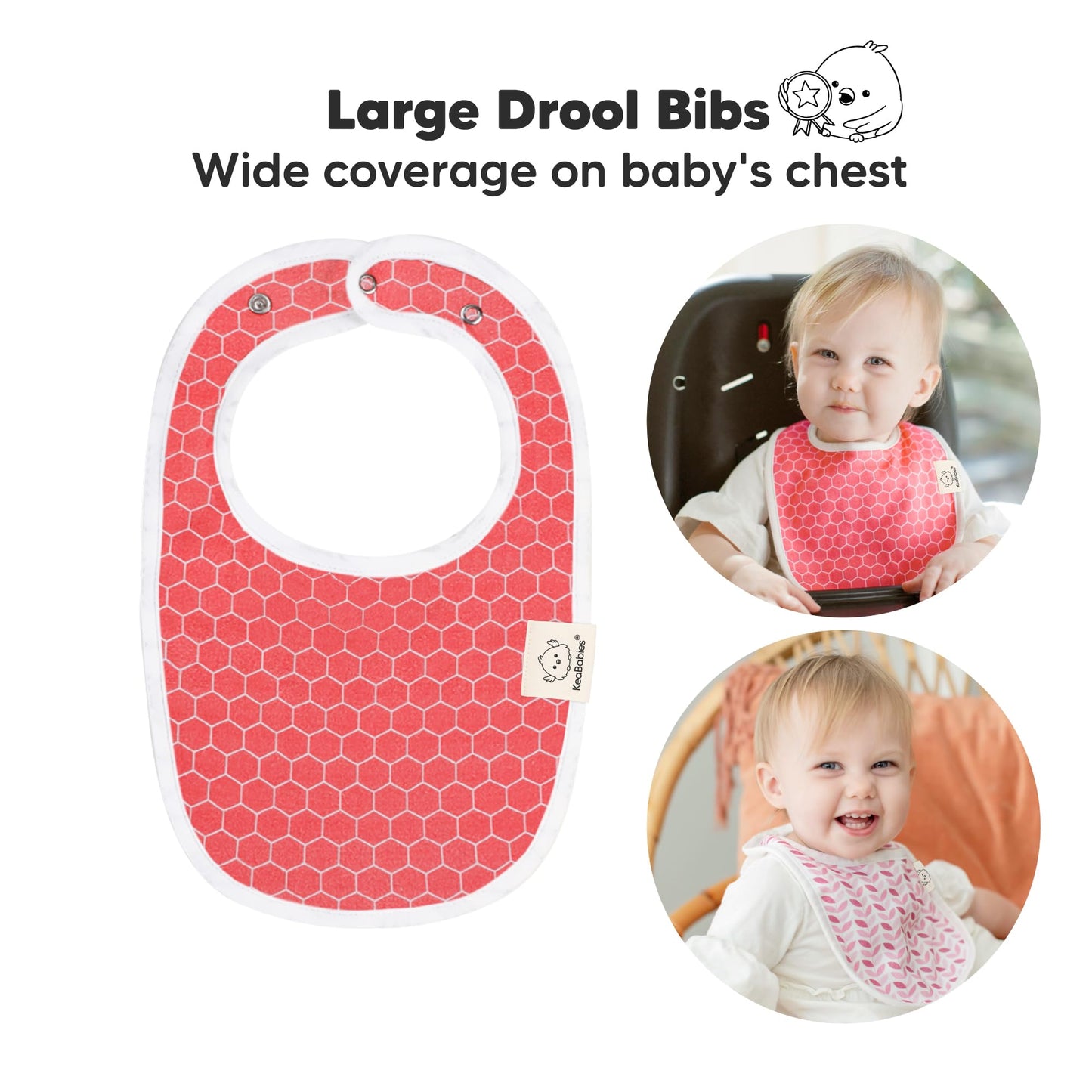 Baby Bibs for Boys &amp; Girls - 8-Pack Organic Cotton Teething Bibs - Baby Bibs for Girls &amp; Boys - Large Bibs for Infants, Toddlers (Wilderness) 