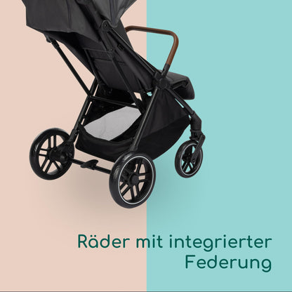 Bebeconfort Indra Stroller, 0-4 Years (22 kg), Quick Automatic Folding Pushchair, Integral Suspension, Small Folding, Flat Reclining Position, Car Seat Compatible, Mineral Graphite
