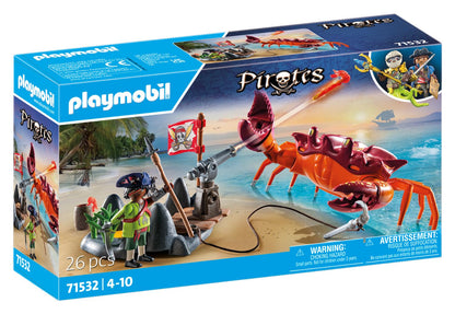 PLAYMOBIL | Pirates | Gefahr durch Riesenhai | Piratenspielzeug | Spielzeugfiguren | Spielzeug für Kinder ab 4 Jahren | 71793