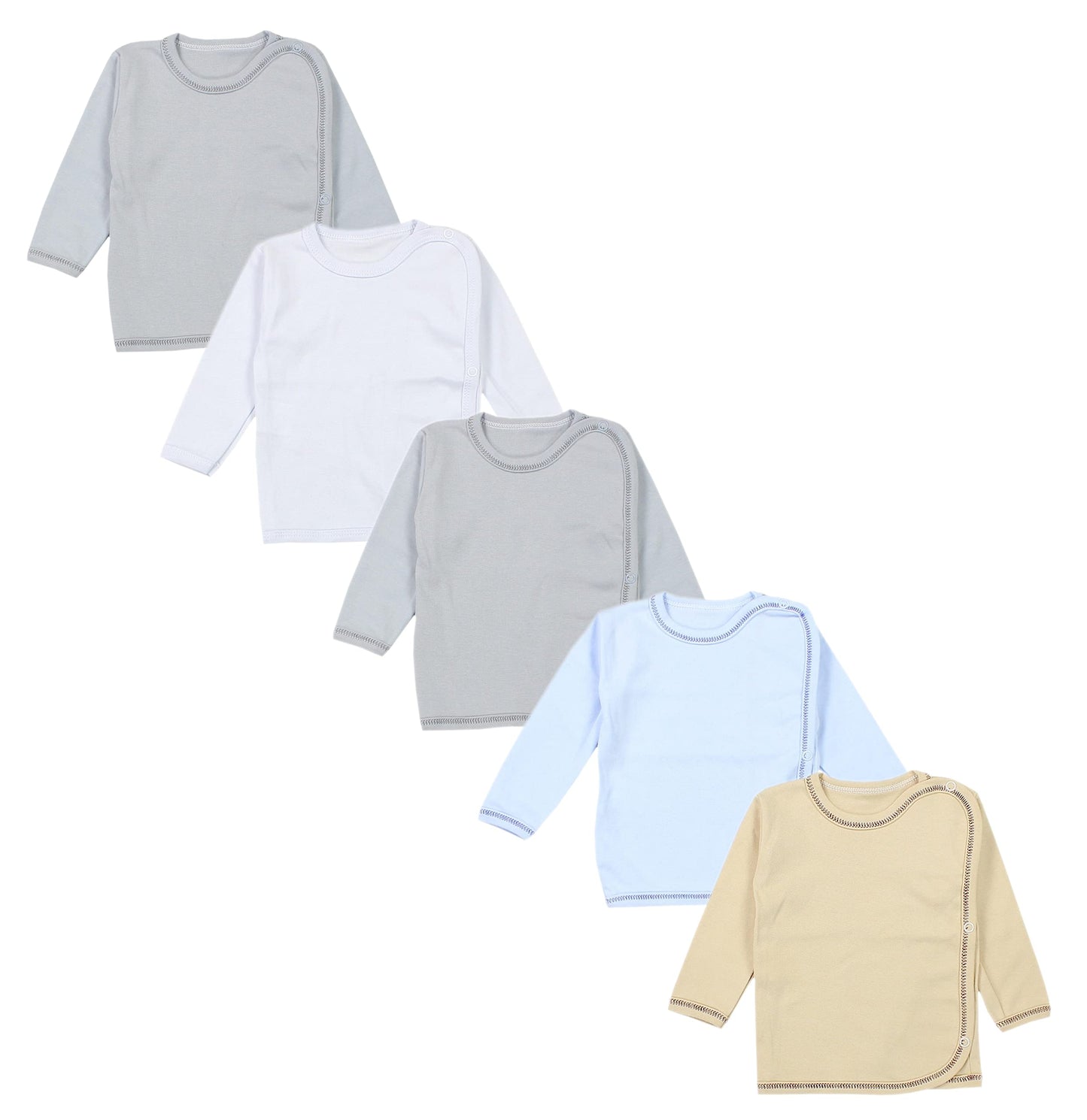 TupTam Unisex Baby Wickelshirt Langarm 5er Pack