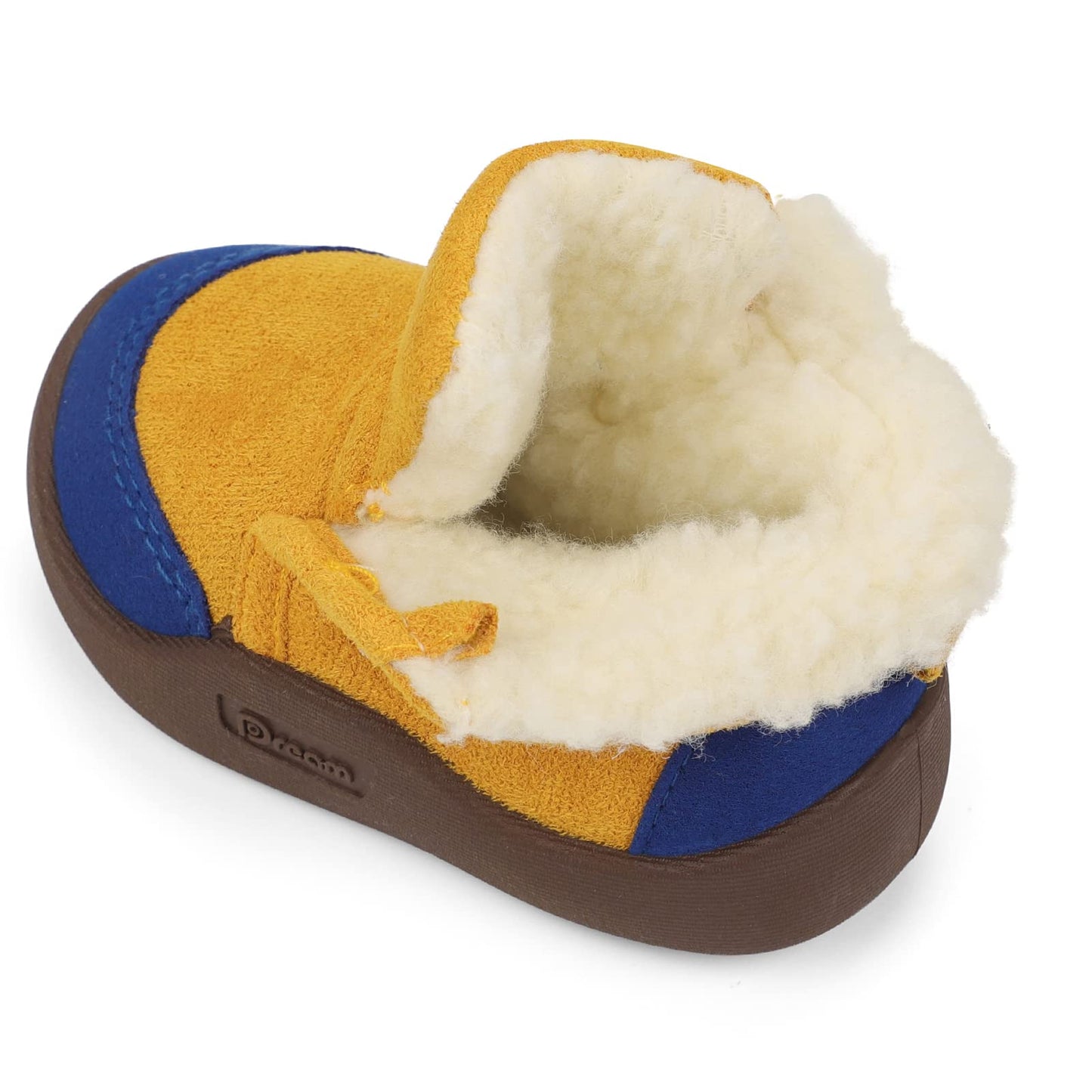MASOCIO Winter Shoes Baby Boots Boys Girls Baby Shoes Winter Plush Flat Rubber Non-Slip Size 18-23 EU