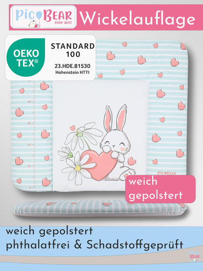 pic Bear Wickelauflage - hochwertige OEKO-TEX Wickeltischauflage - pflegeleichte Wickelunterlage - Auflage Wickelkommode - 85 x 72 cm - Sealife
