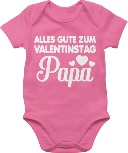 Shirtracer - Baby Body Junge Mädchen - Partner - Alles gute zum Valentinstag Papa - weiß