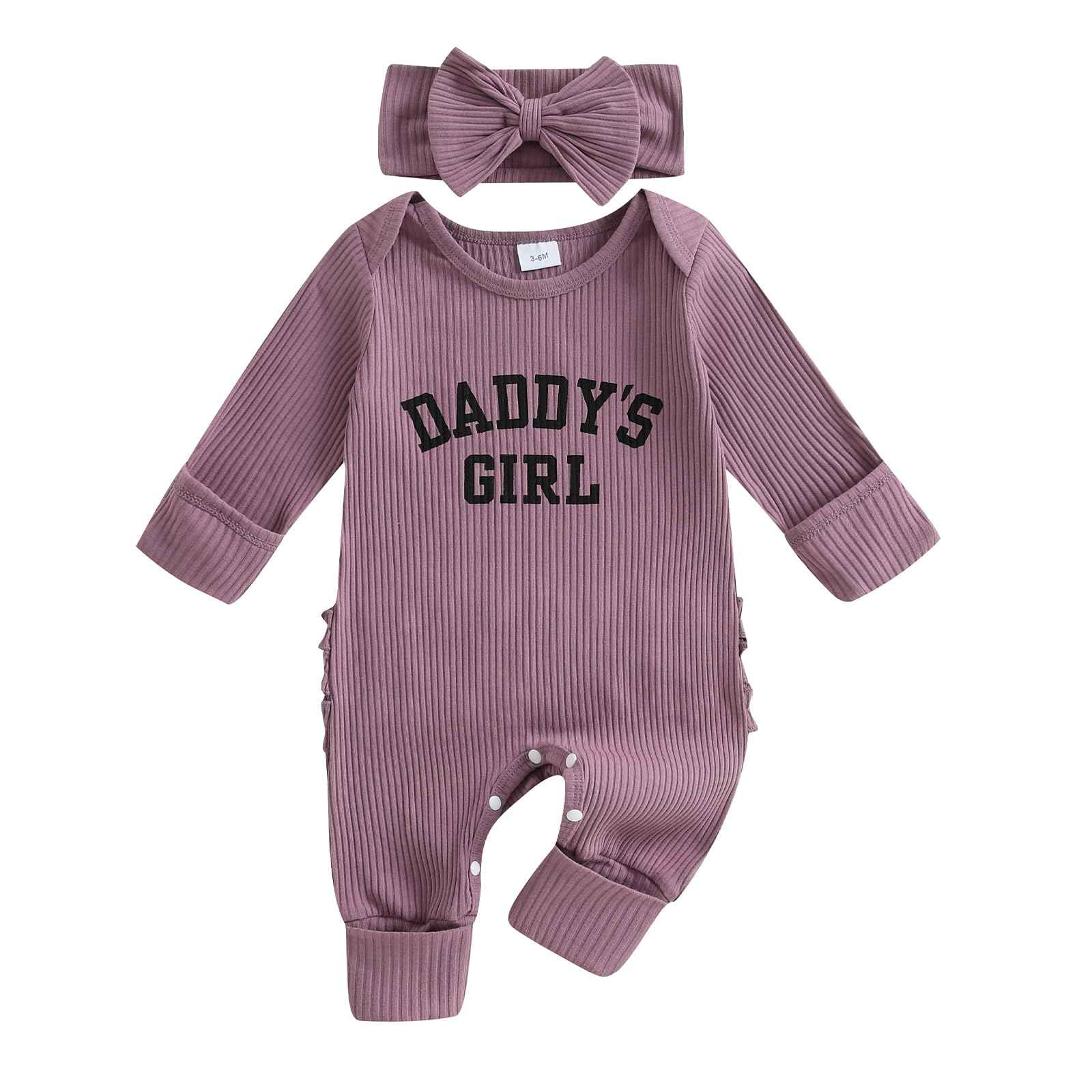 Geagodelia Baby Girl Romper + Headband Newborn Clothing Outfit Jumpsuit Baby Clothes Soft Baby Romper