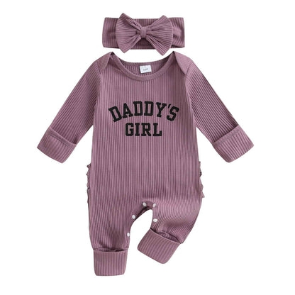 Geagodelia Baby Girl Romper + Headband Newborn Clothing Outfit Jumpsuit Baby Clothes Soft Baby Romper