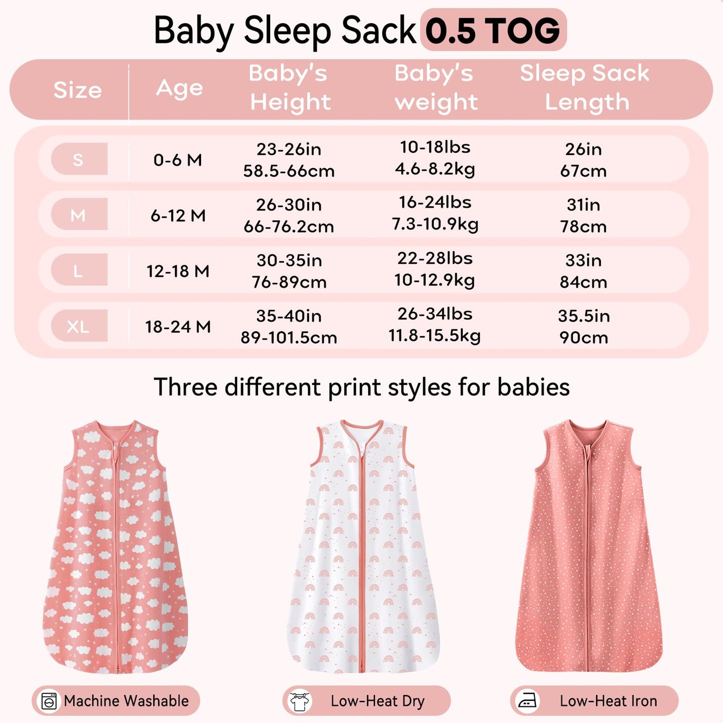 Unnivoll Baby Winter Sleeping Bag, 2.5 Tog, Baby Sleeping Bag, 0-6 Months, Cotton Baby Sleeping Bag, Newborn Winter Sleeping Bag, Baby, Warm and Soft, 67 cm, for Boys and Girls, Green