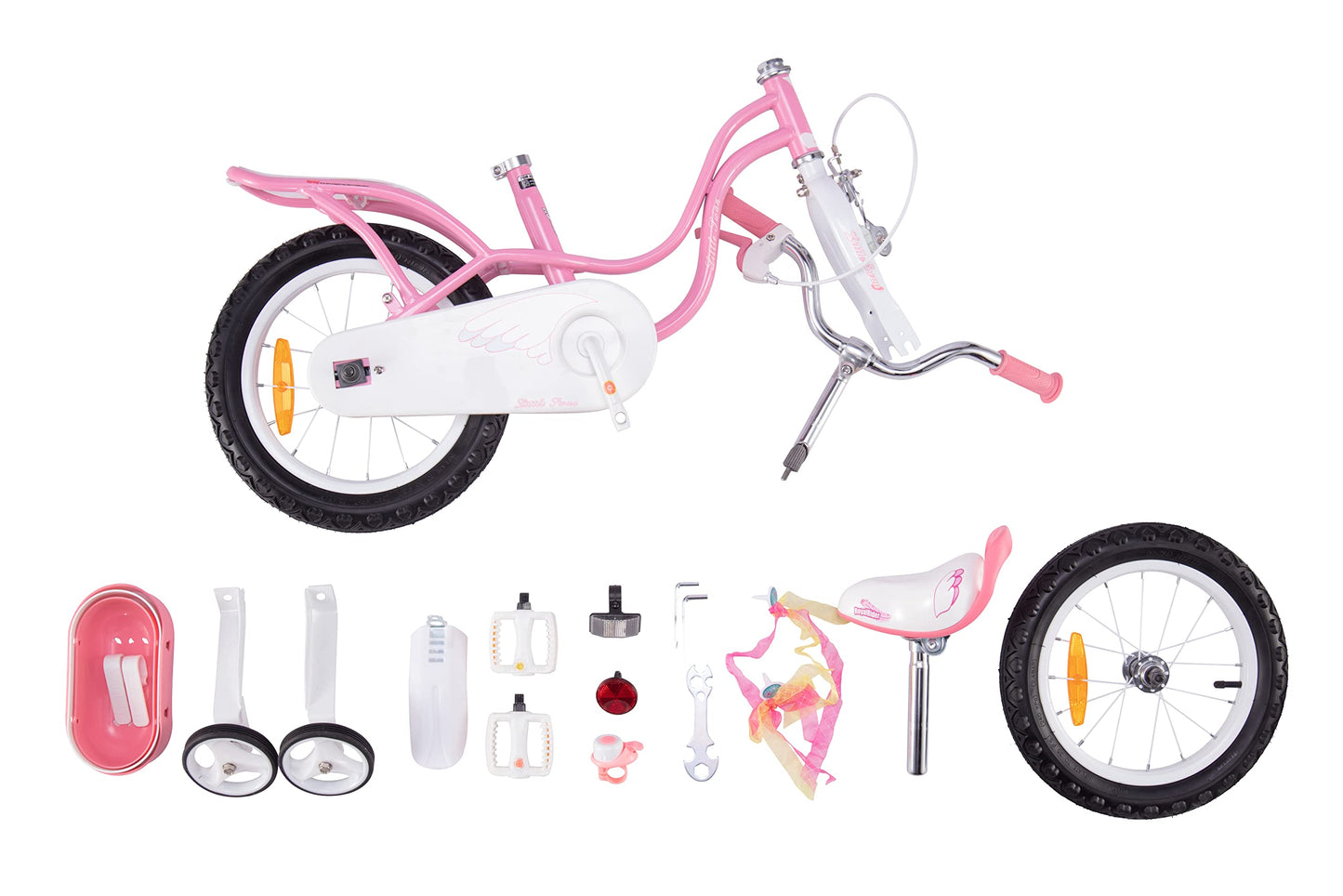 Royal Baby Little Swan Kinderfahrrad Mädchen Fahrrad Stützräder 12 14 16 18 Zoll ab 3-10 Jahre Rosa Kinder Fahrrad - Meloni2