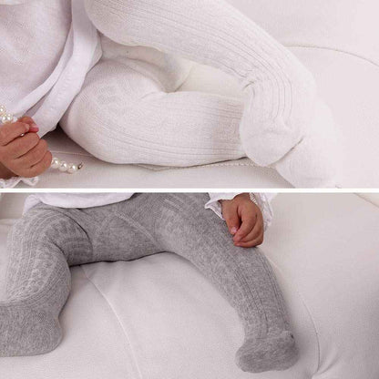 Baby Tights for Girls Soft Cotton Leggings Toddler Solid Knitted Socks Warm Stockings Newborn Trousers