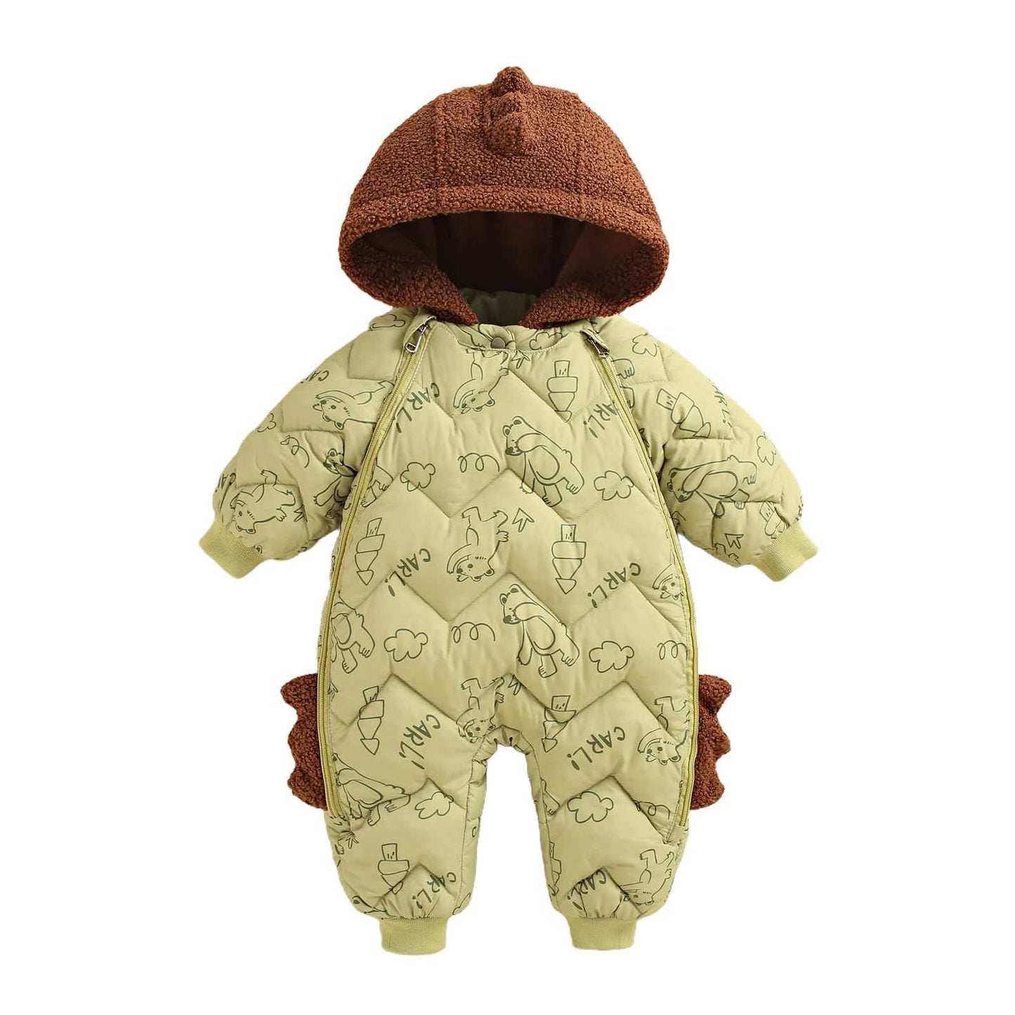JiAmy Baby Snowsuit, Baby Boys Girls Winter Jumpsuit Romper Newborn Snow Overall for 6-24 Months